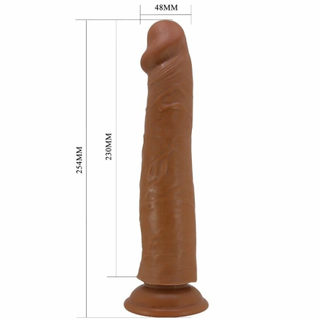 Pretty Love Sharife Intimate Model 25cm Brown with Suction Base TPR