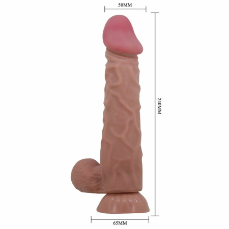 Pretty Love Sliding Skin Series Intimate Machine with Suction Cup Brown 24cm