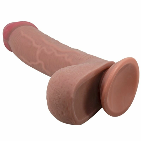 Pretty Love Sliding Skin Series Anatomical Model with Suction Base Brown 23.4 cm