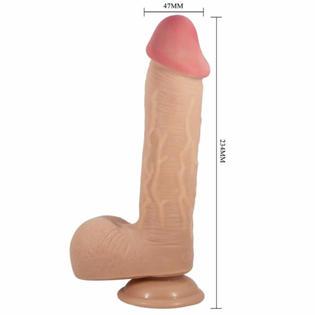 Pretty Love Sliding Skin Series Intimate Model with Suction Base Flesh 23.4 cm