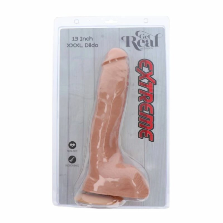 Get Real Intimate Device 34 cm Skin - Large Anatomical Model with Suction Base