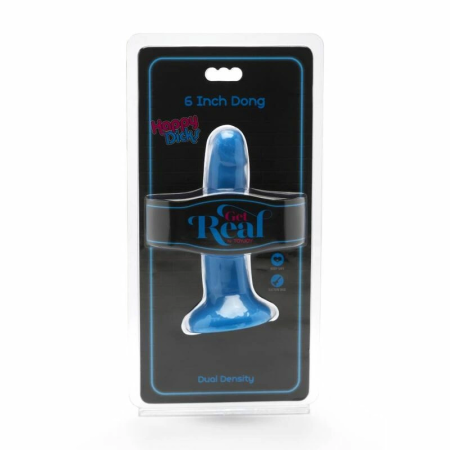 Get Real Happy Dicks Blue 12 cm Anatomical Model with Suction Base