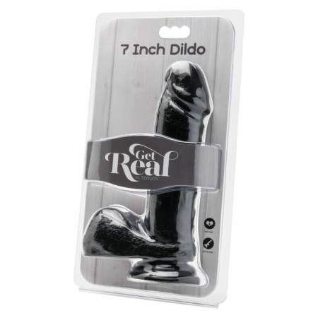 Get Real Model 18 cm Anatomical Intimate Device with Base Black