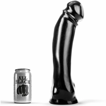 ALL BLACK Model 33 cm Intimate System - Black PVC, Large Size