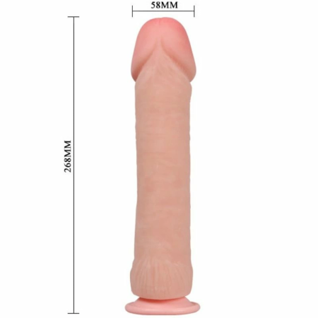 Baile The Big Model 26 cm Natural TPR Intimate Machine with Suction Cup