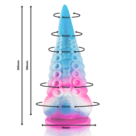 EPIC Phorcys Blue Tentacle Intimate Machine, Large Size Silicone 205mm