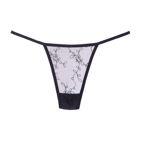 Leg Avenue Mesh Thong - Black, Universal Size, Breathable Design