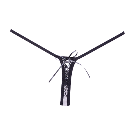 Leg Avenue Mesh Thong - Black, Universal Size, Breathable Design