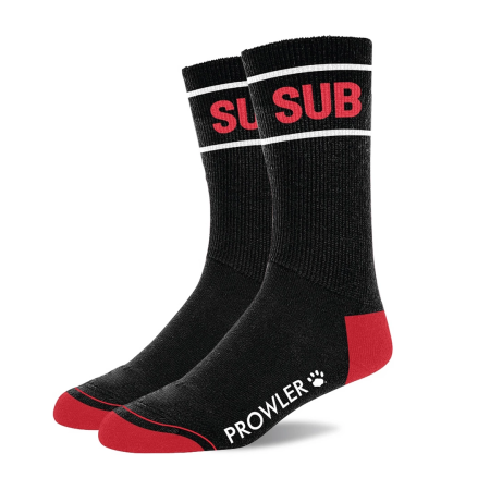 Prowler RED Sub Crew Socks Black/Red - Stylish Contrasting Design