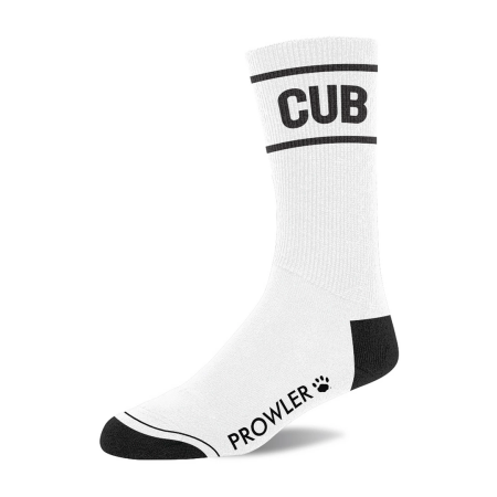 Prowler RED Cub Socks White/Black - Sporty Comfort Crew Socks
