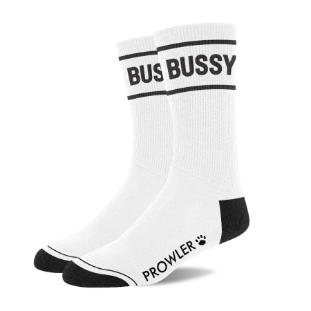 Prowler RED Sport Socks White/Black with Banded Logo Print