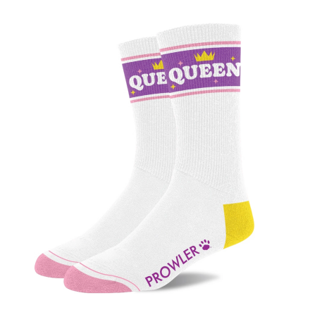 Prowler RED Queen Socks White/Purple Comfortable Cotton Unisex