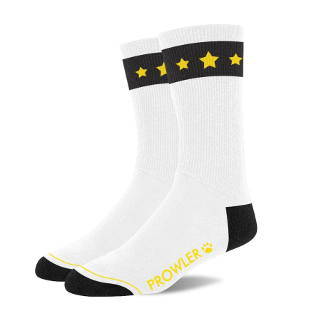 Prowler RED Gold Star Socks White/Black/Gold Comfortable Cotton Unisex