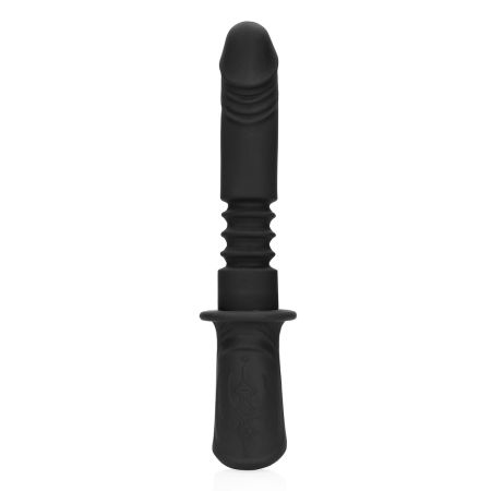 Shots Handheld Intimate Device Vibrating & Thrusting Black, 13 Modes