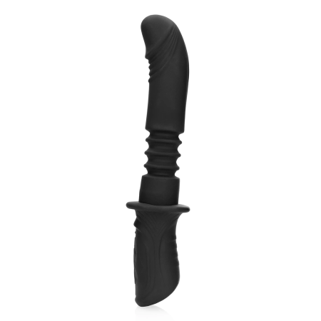 Shots Handheld Intimate Device Vibrating & Thrusting Black, 13 Modes