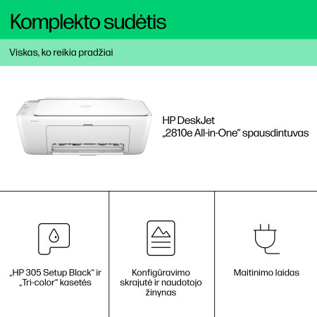 HP DeskJet belaidis viskas viename spalvų spausdintuvas