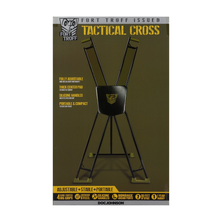 XR Brands Tactical Cross Adjustable Steel Restraint System Black/Green