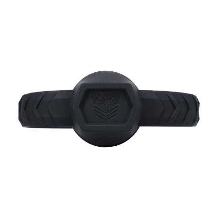 Doc Johnson Max Comfort Gag Black - Flexible Silicone Jaw Support