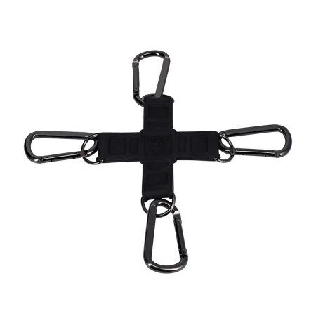 Doc Johnson Tactical Hogtie System Black - Silicone & Steel Restraint Set