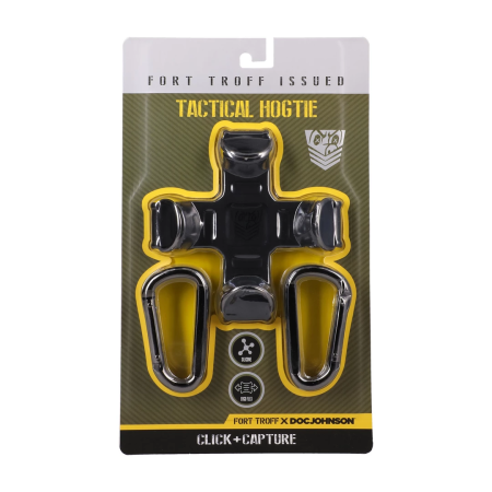 Doc Johnson Tactical Hogtie System Black - Silicone & Steel Restraint Set