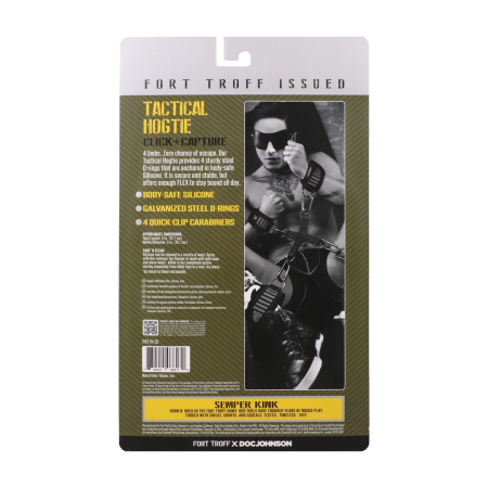 Doc Johnson Tactical Hogtie System Black - Silicone & Steel Restraint Set