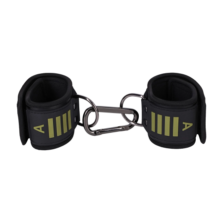 Doc Johnson Kink Tactical Ankle Cuffs Black/Green Neoprene Adjustable
