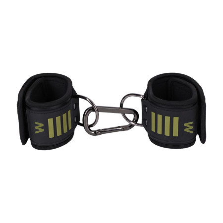 Doc Johnson Kink Tactical Wrist Cuffs Adjustable Black/Green Neoprene