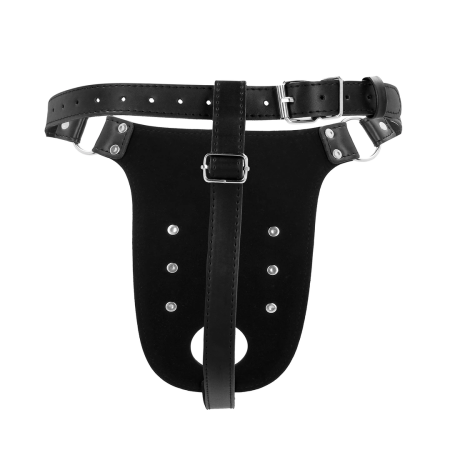 OUCH! Xtreme PU Leather Belt Restraint System Black Adjustable Fit