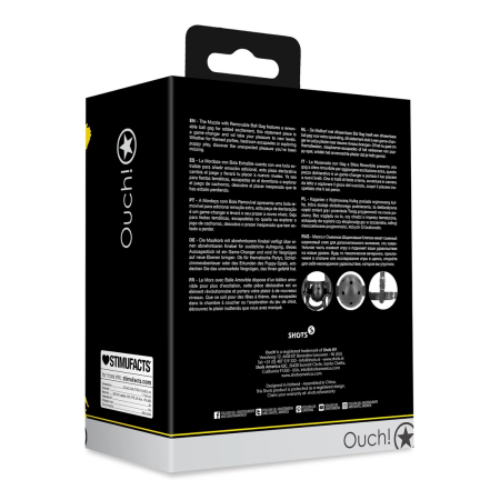 Ouch! Adjustable Face Harness with Removable Ball Gag Black