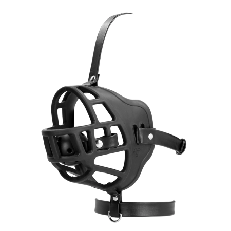 Ouch! Adjustable Face Harness with Removable Ball Gag Black