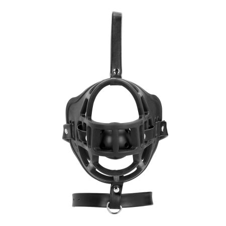 Ouch! Adjustable Face Harness with Removable Ball Gag Black