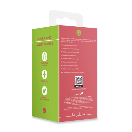 Loveline Cone Shaped Compact Vibrating Device Blushing Red