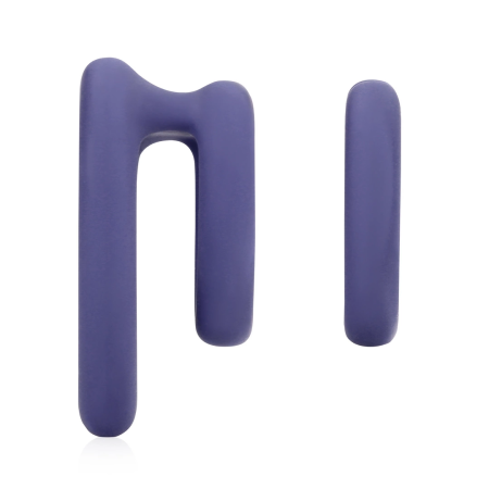 Loveline Heart Dual Intimate Ring Set Violet Storm Silicone 2 pcs