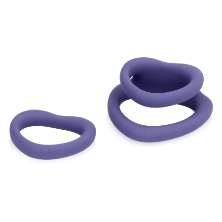 Loveline Heart Dual Intimate Ring Set Violet Storm Silicone 2 pcs