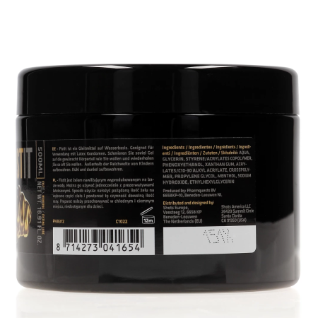 FistIt Extra Thick Lubricant Menthol 500ml - Water-Based Vegan Formula