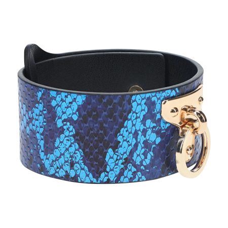 Ouch! Florence Collection Adjustable Handcuffs Blue Iridescent Finish