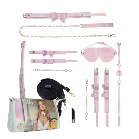 Ouch! Paris Collection Bondage Kit with Handbag Pink