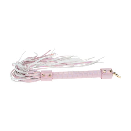 Ouch! Paris Collection Flogger Pink - Bonded Leather, Iridescent Accents