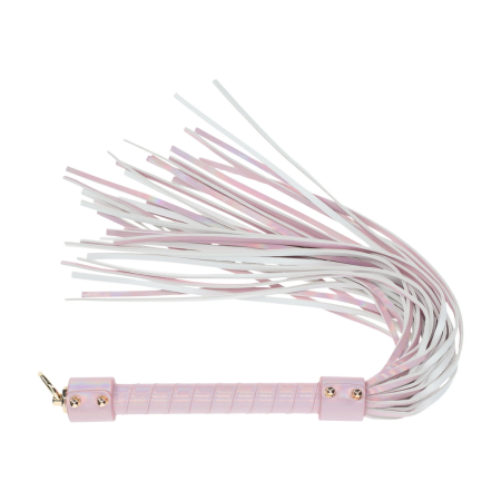 Ouch! Paris Collection Flogger Pink - Bonded Leather, Iridescent Accents