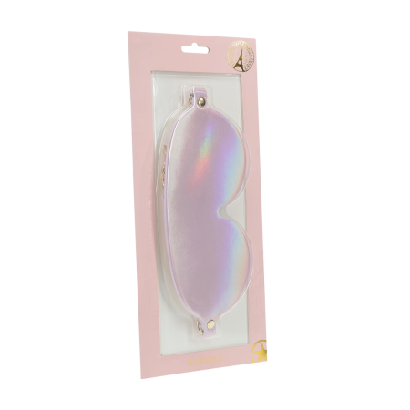 Ouch! Paris Collection Eye Mask Pink - Bonded Leather, Iridescent Finish
