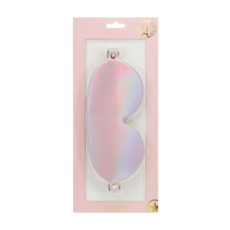 Ouch! Paris Collection Eye Mask Pink - Bonded Leather, Iridescent Finish