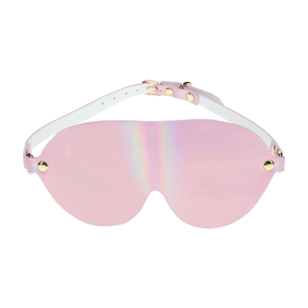 Ouch! Paris Collection Eye Mask Pink - Bonded Leather, Iridescent Finish