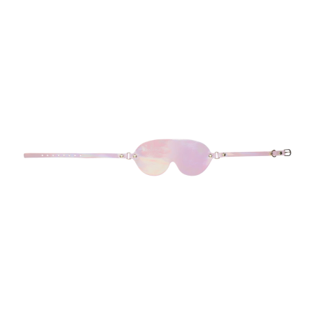 Ouch! Paris Collection Eye Mask Pink - Bonded Leather, Iridescent Finish
