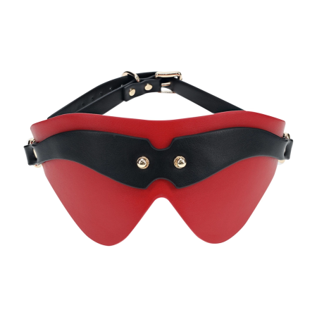 Ouch! Milan Collection Premium Blindfold Black/Red Bonded Leather