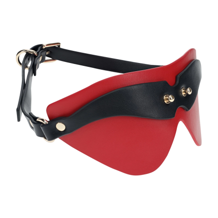 Ouch! Milan Collection Premium Blindfold Black/Red Bonded Leather