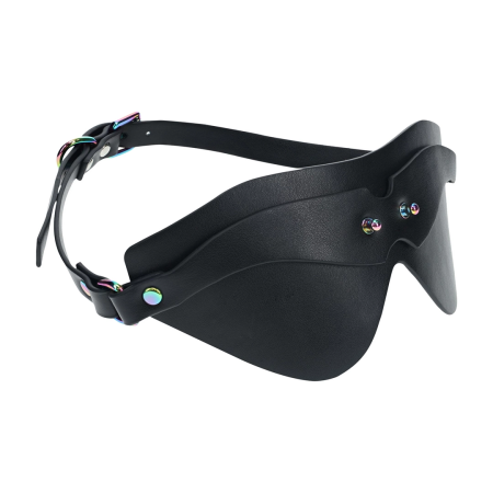 Ouch! Venice Collection Adjustable Eye Mask Black Bonded Leather