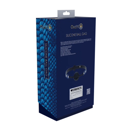Ouch! Florence Collection Silicone Ventilated Ball Gag Blue Adjustable