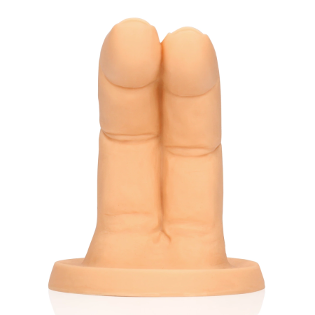 Shots Toys Cum Over Finger Extension Flesh Tone, Flexible Model