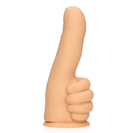 Thumbs Up Premium Model - Flexible Silicone Fun Hand, Beige, 13 cm