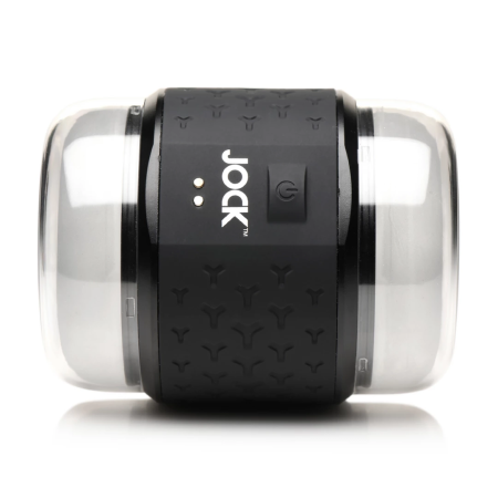 JOCK Vibrating Double Tunnel Intimate Machine Black Rechargeable